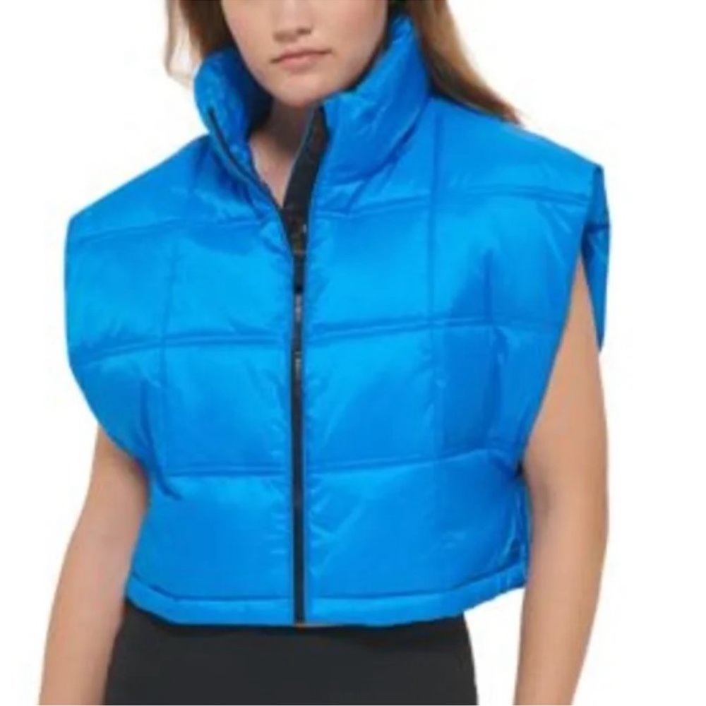 Calvin Klein Performance Women’s Quilted Cropped Vest, Blue, SZ XL - NWT!